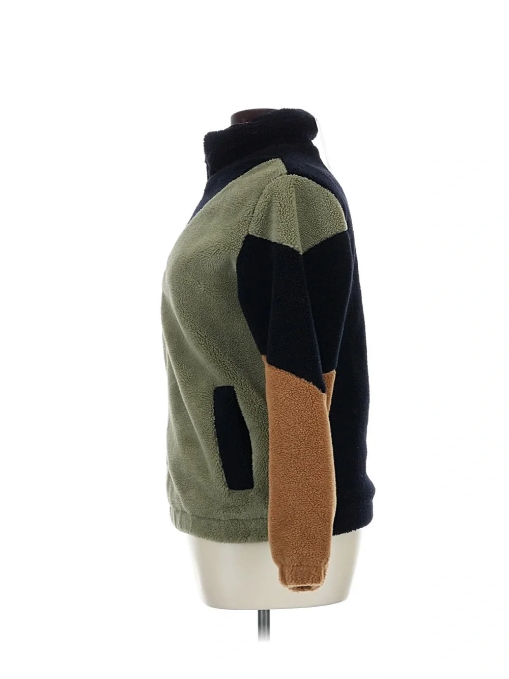 NWT! Zara Colorblock Full Zip Fleece Jacket. Size Women’s Small/Kids Age 13/14.